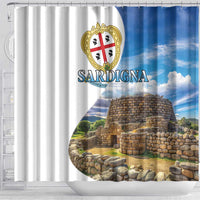 Sardinia Italy Shower Curtain Santu Antine With Map