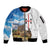 Sardinia Italy Sleeve Zip Bomber Jacket Santu Antine With Map