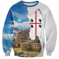 Sardinia Italy Sweatshirt Santu Antine With Map