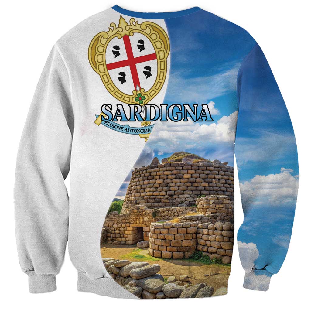 Sardinia Italy Sweatshirt Santu Antine With Map