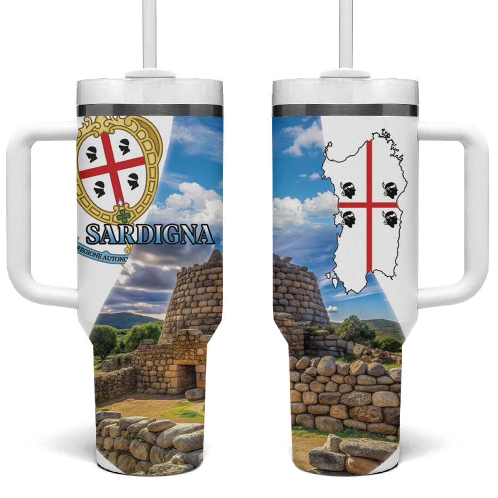 Sardinia Italy Tumbler With Handle Santu Antine With Map