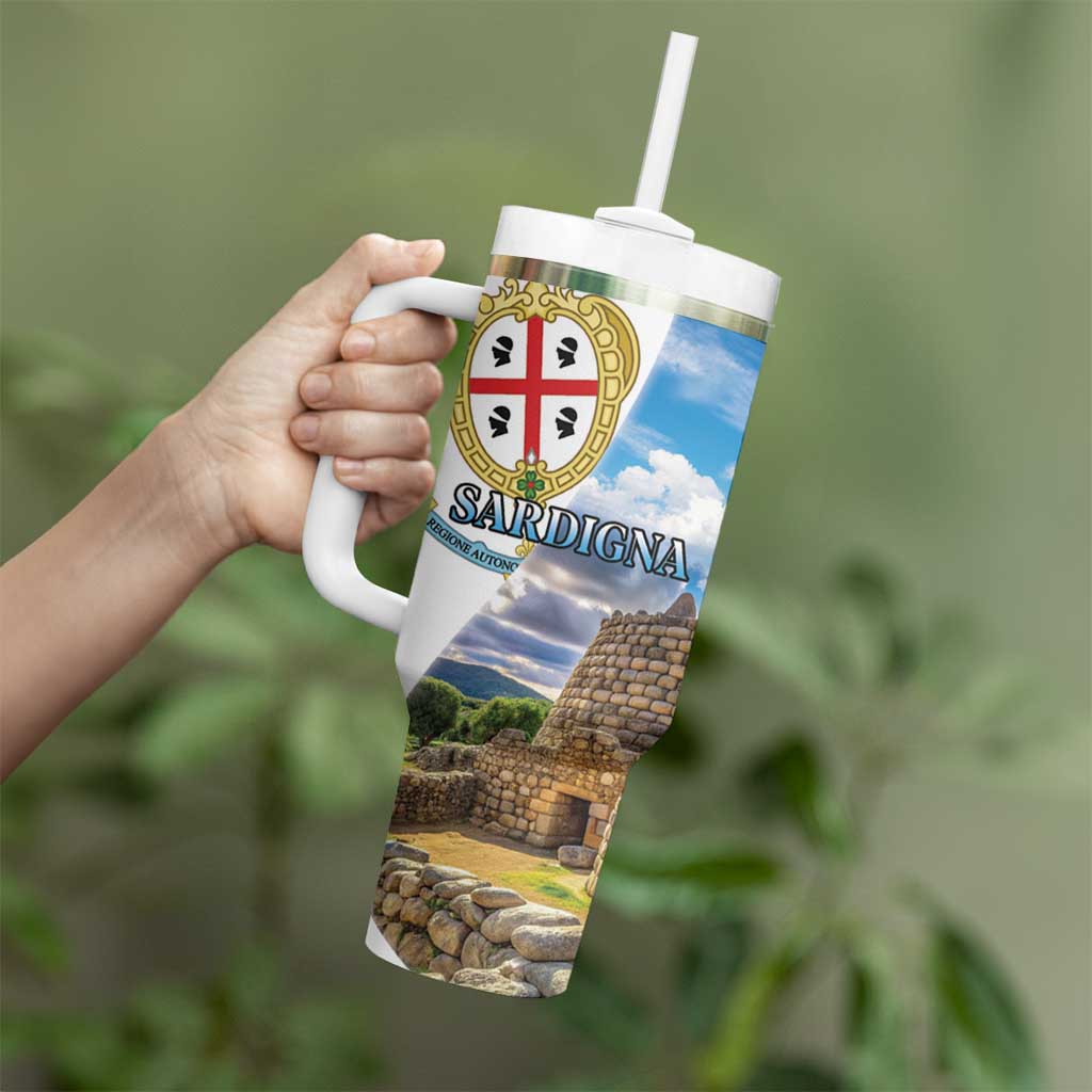 Sardinia Italy Tumbler With Handle Santu Antine With Map