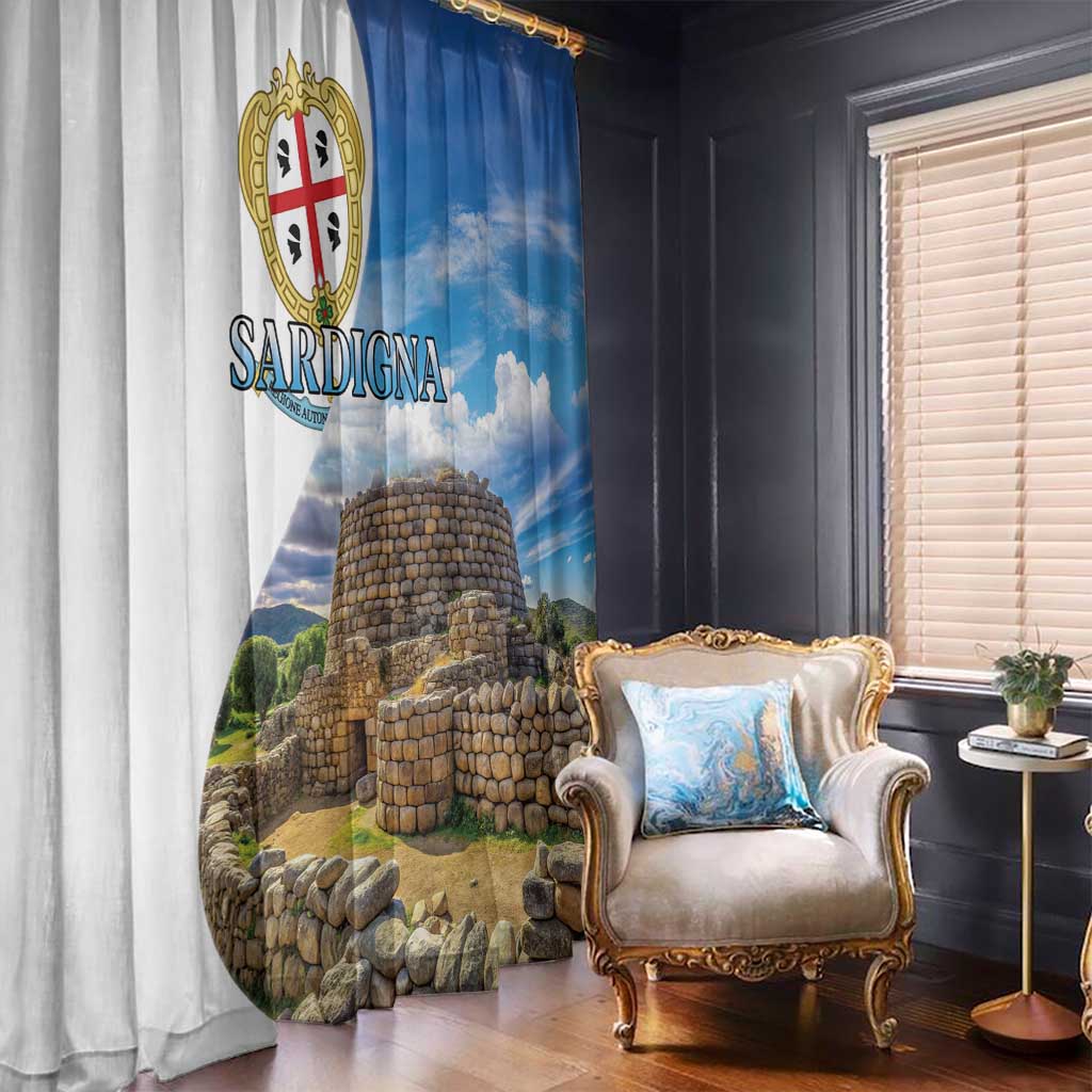 Sardinia Italy Window Curtain Santu Antine With Map