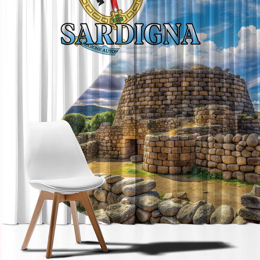 Sardinia Italy Window Curtain Santu Antine With Map
