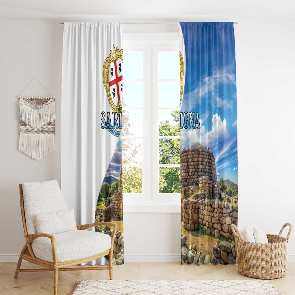 Sardinia Italy Window Curtain Santu Antine With Map