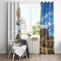Sardinia Italy Window Curtain Santu Antine With Map