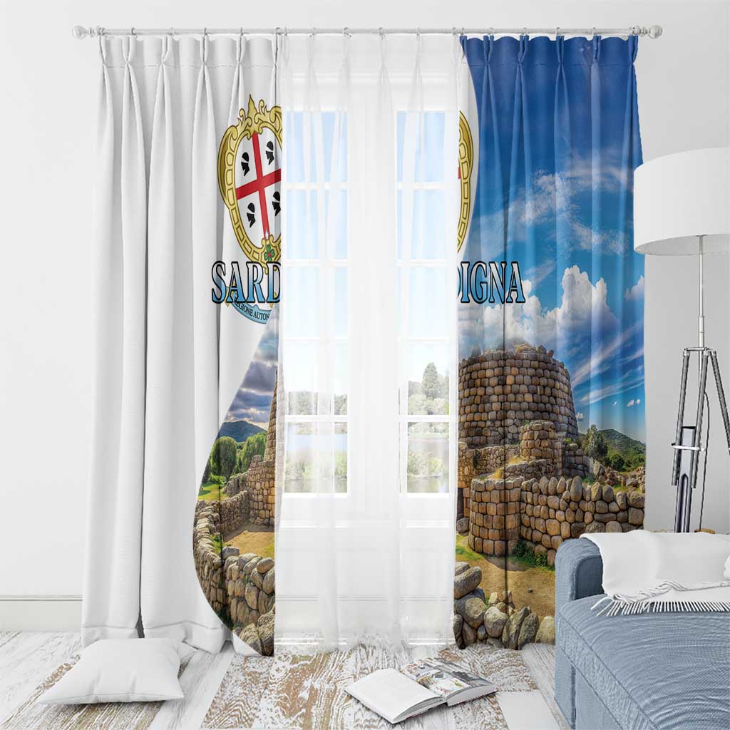 Sardinia Italy Window Curtain Santu Antine With Map