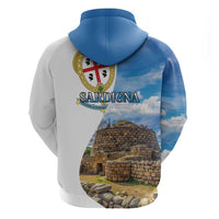 Sardinia Italy Zip Hoodie Santu Antine With Map