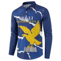 Friuli-Venezia Giulia Button Sweatshirt Coat Of Arms Sporty Style