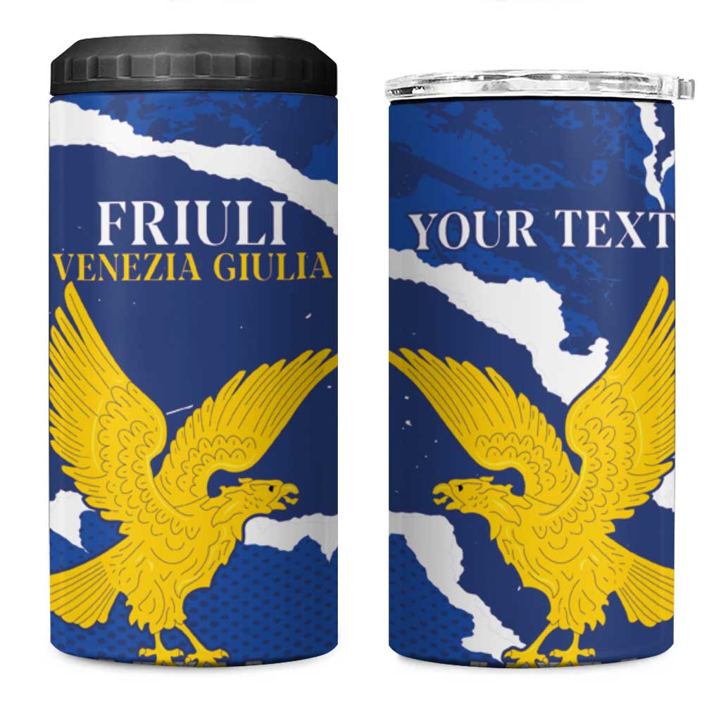 Friuli-Venezia Giulia 4 in 1 Can Cooler Tumbler Coat Of Arms Sporty Style