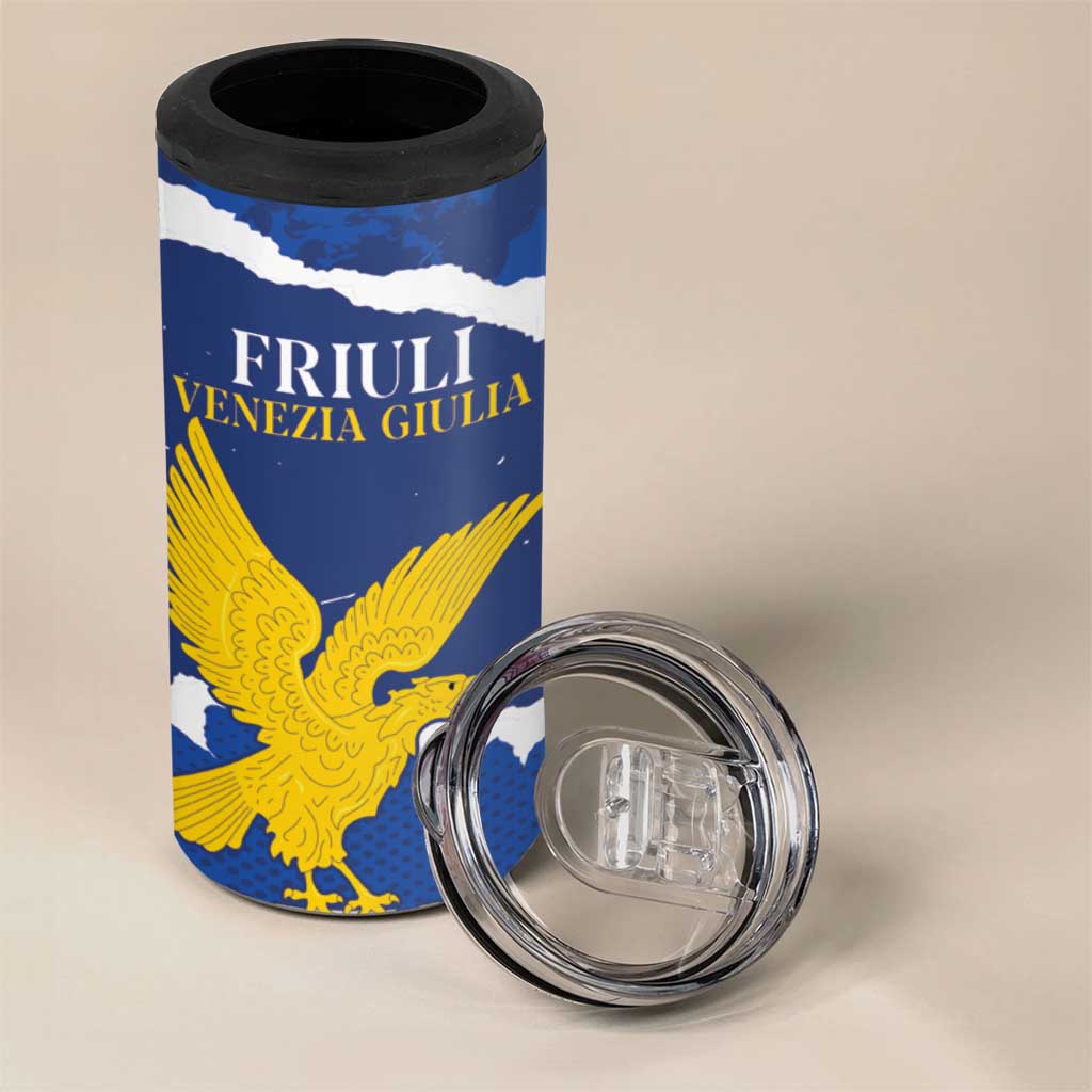 Friuli-Venezia Giulia 4 in 1 Can Cooler Tumbler Coat Of Arms Sporty Style