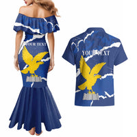 Friuli-Venezia Giulia Couples Matching Mermaid Dress and Hawaiian Shirt Coat Of Arms Sporty Style