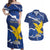 Friuli-Venezia Giulia Couples Matching Off Shoulder Maxi Dress and Hawaiian Shirt Coat Of Arms Sporty Style