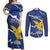 Friuli-Venezia Giulia Couples Matching Off Shoulder Maxi Dress and Long Sleeve Button Shirt Coat Of Arms Sporty Style