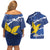 Friuli-Venezia Giulia Couples Matching Off Shoulder Short Dress and Hawaiian Shirt Coat Of Arms Sporty Style