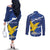 Friuli-Venezia Giulia Couples Matching Off The Shoulder Long Sleeve Dress and Long Sleeve Button Shirt Coat Of Arms Sporty Style