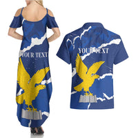 Friuli-Venezia Giulia Couples Matching Summer Maxi Dress and Hawaiian Shirt Coat Of Arms Sporty Style