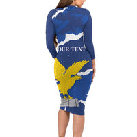 Friuli-Venezia Giulia Family Matching Long Sleeve Bodycon Dress and Hawaiian Shirt Coat Of Arms Sporty Style
