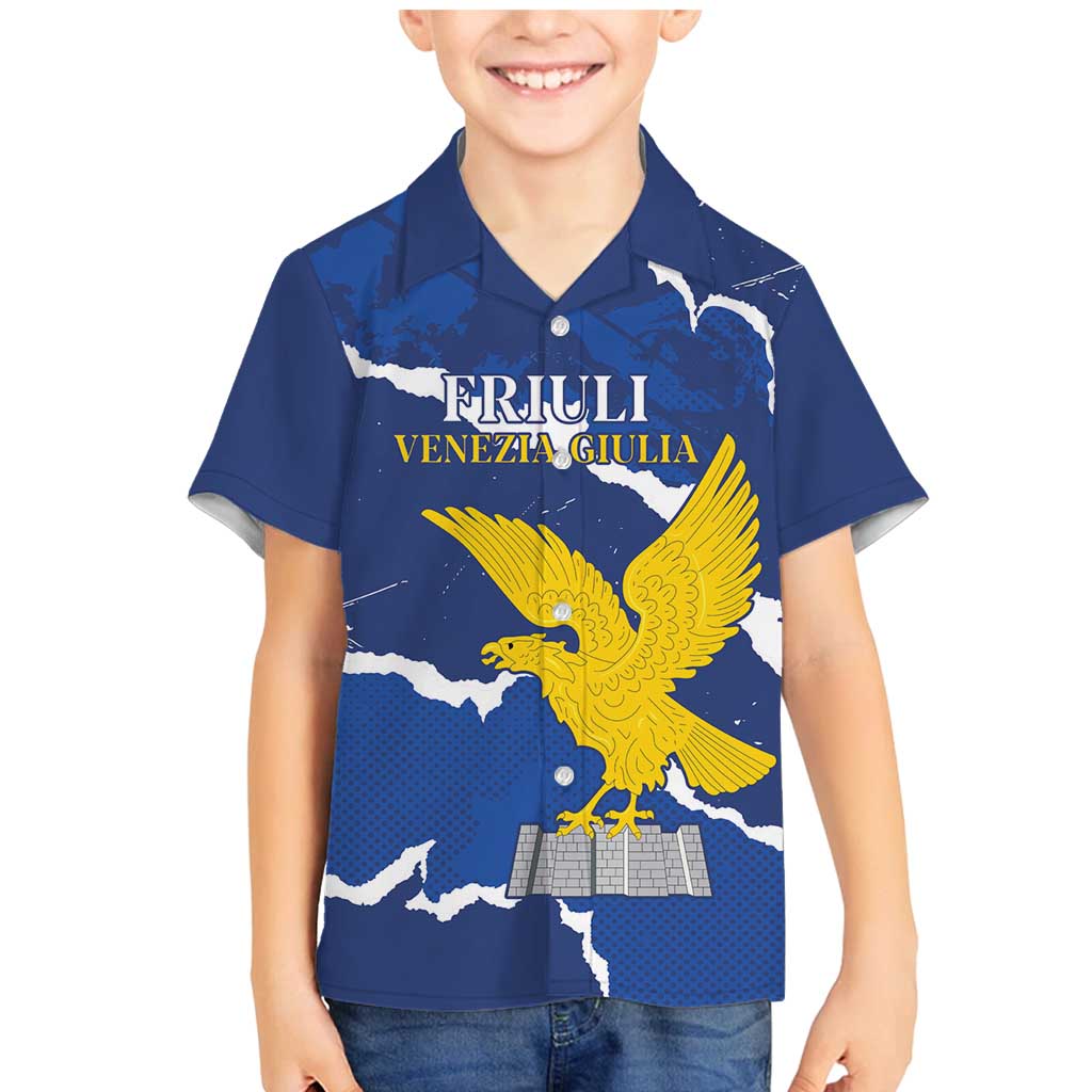 Friuli-Venezia Giulia Family Matching Mermaid Dress and Hawaiian Shirt Coat Of Arms Sporty Style