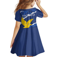 Friuli-Venezia Giulia Family Matching Off Shoulder Short Dress and Hawaiian Shirt Coat Of Arms Sporty Style