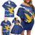 Friuli-Venezia Giulia Family Matching Off Shoulder Short Dress and Hawaiian Shirt Coat Of Arms Sporty Style