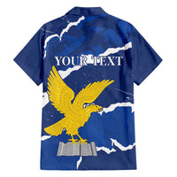 Friuli-Venezia Giulia Family Matching Off Shoulder Short Dress and Hawaiian Shirt Coat Of Arms Sporty Style