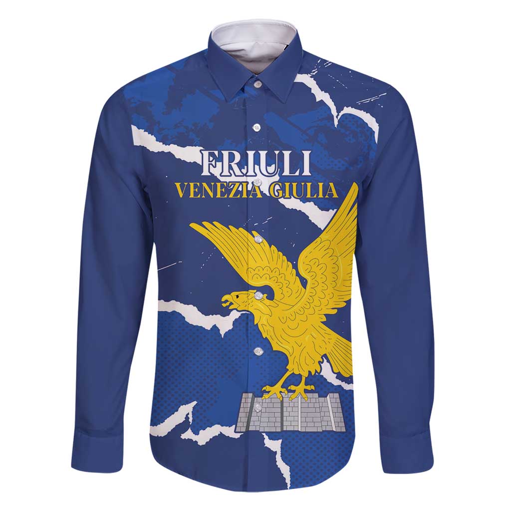 Friuli-Venezia Giulia Family Matching Off Shoulder Short Dress and Hawaiian Shirt Coat Of Arms Sporty Style