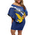 Friuli-Venezia Giulia Family Matching Off Shoulder Short Dress and Hawaiian Shirt Coat Of Arms Sporty Style