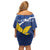 Friuli-Venezia Giulia Family Matching Off Shoulder Short Dress and Hawaiian Shirt Coat Of Arms Sporty Style