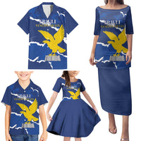 Friuli-Venezia Giulia Family Matching Puletasi and Hawaiian Shirt Coat Of Arms Sporty Style