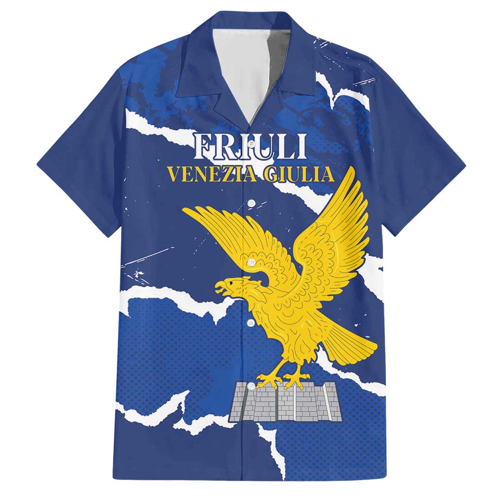 Friuli-Venezia Giulia Family Matching Short Sleeve Bodycon Dress and Hawaiian Shirt Coat Of Arms Sporty Style