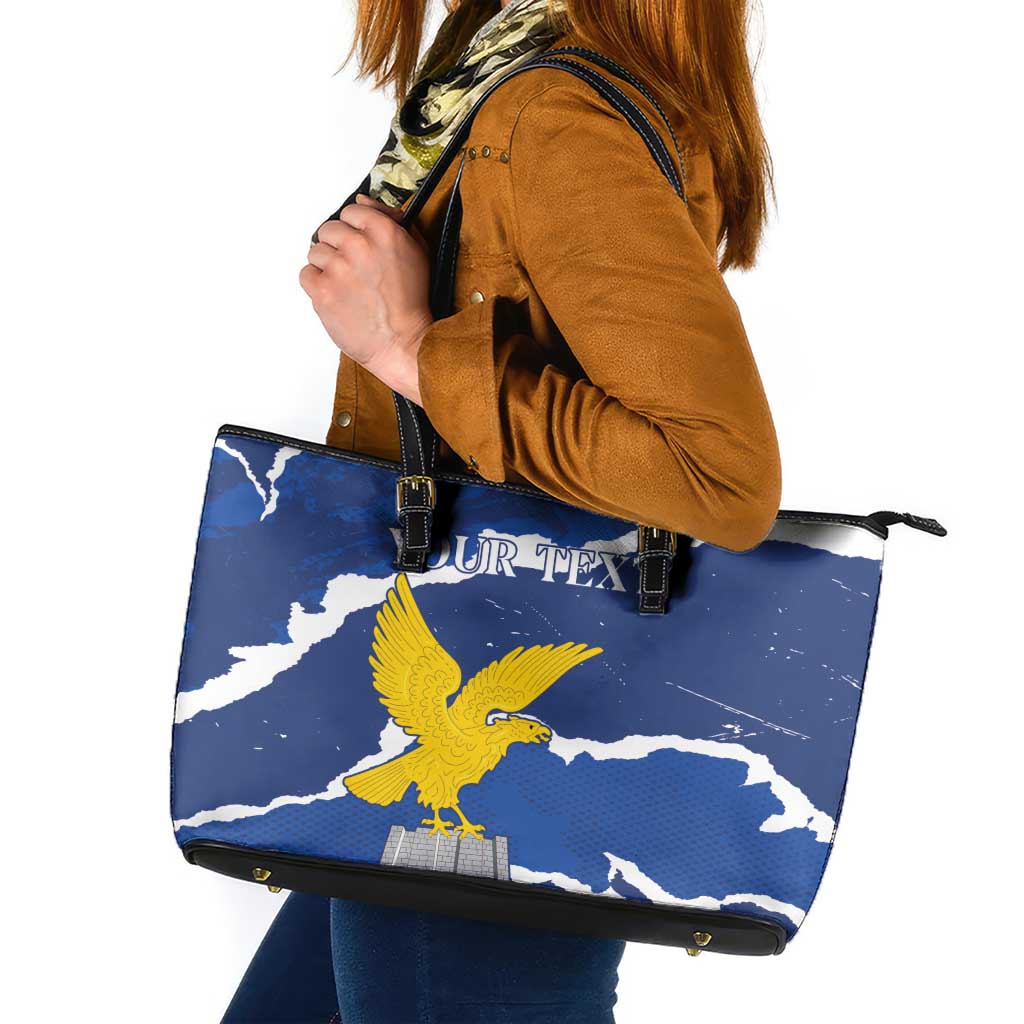 Friuli-Venezia Giulia Leather Tote Bag Coat Of Arms Sporty Style