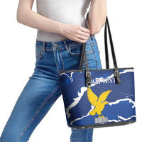 Friuli-Venezia Giulia Leather Tote Bag Coat Of Arms Sporty Style