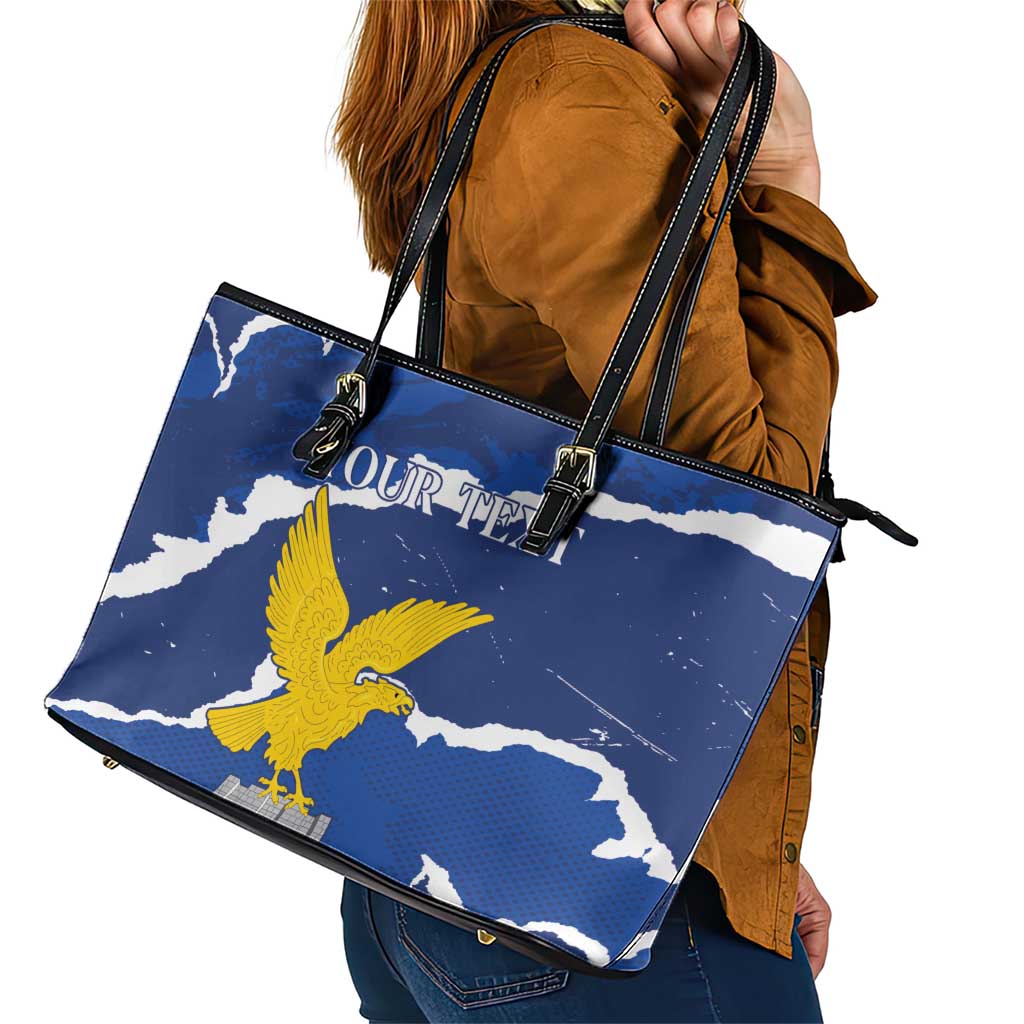Friuli-Venezia Giulia Leather Tote Bag Coat Of Arms Sporty Style