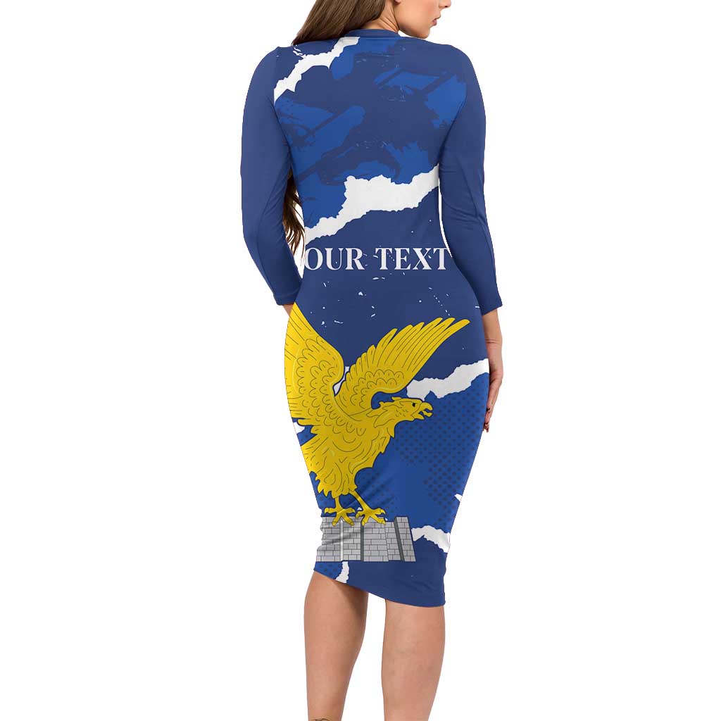 Friuli-Venezia Giulia Long Sleeve Bodycon Dress Coat Of Arms Sporty Style
