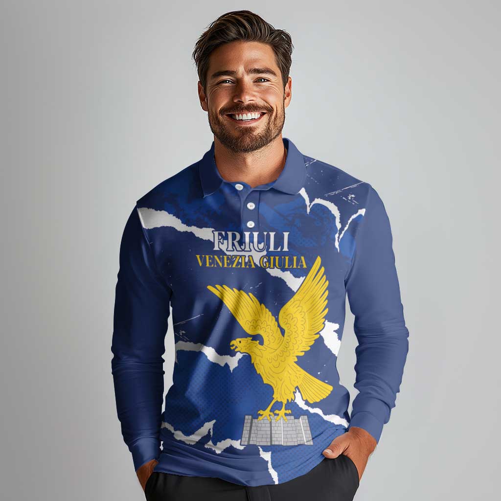 Friuli-Venezia Giulia Long Sleeve Polo Shirt Coat Of Arms Sporty Style