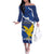Friuli-Venezia Giulia Off The Shoulder Long Sleeve Dress Coat Of Arms Sporty Style