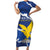 Friuli-Venezia Giulia Short Sleeve Bodycon Dress Coat Of Arms Sporty Style