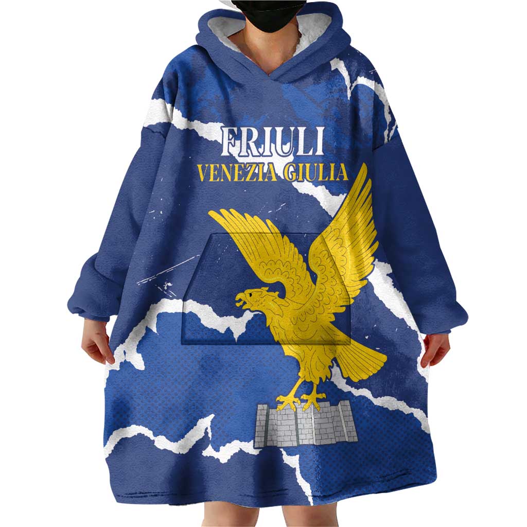 Friuli-Venezia Giulia Wearable Blanket Hoodie Coat Of Arms Sporty Style