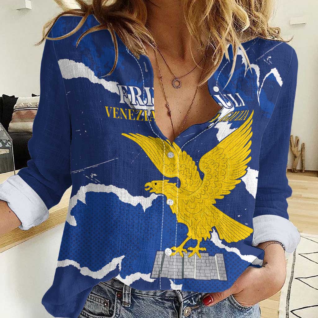 Friuli-Venezia Giulia Women Casual Shirt Coat Of Arms Sporty Style