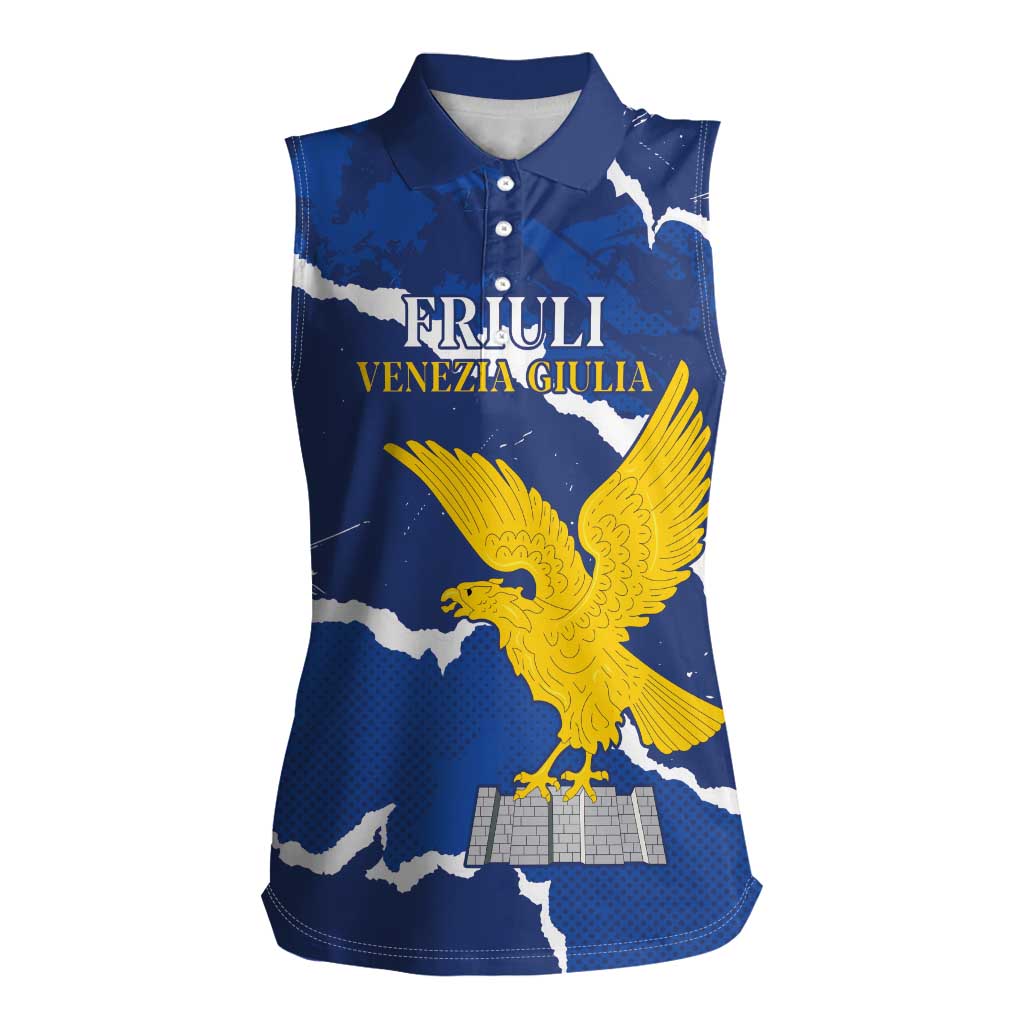Friuli-Venezia Giulia Women Sleeveless Polo Shirt Coat Of Arms Sporty Style