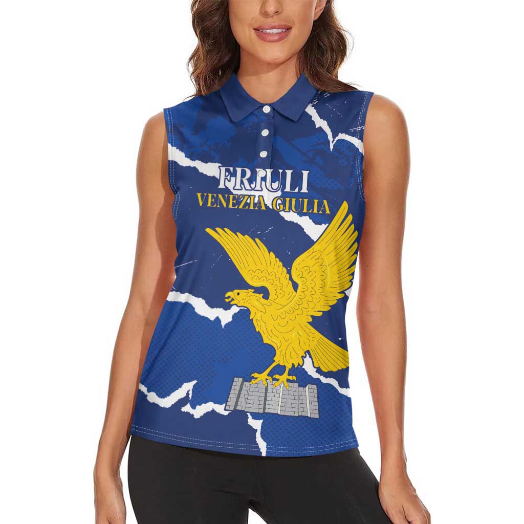 Friuli-Venezia Giulia Women Sleeveless Polo Shirt Coat Of Arms Sporty Style
