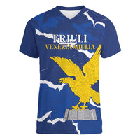 Friuli-Venezia Giulia Women V-Neck T-Shirt Coat Of Arms Sporty Style