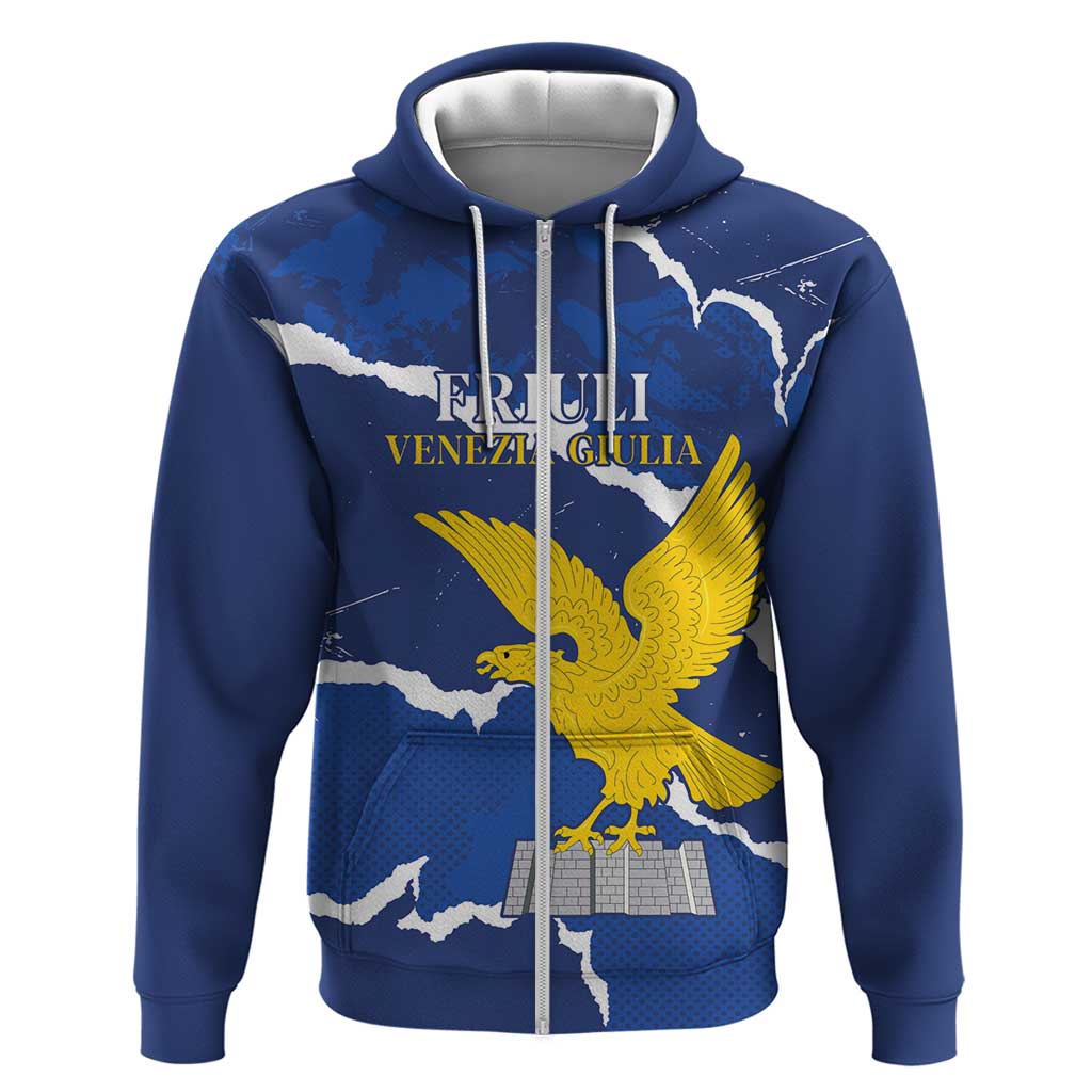 Friuli-Venezia Giulia Zip Hoodie Coat Of Arms Sporty Style