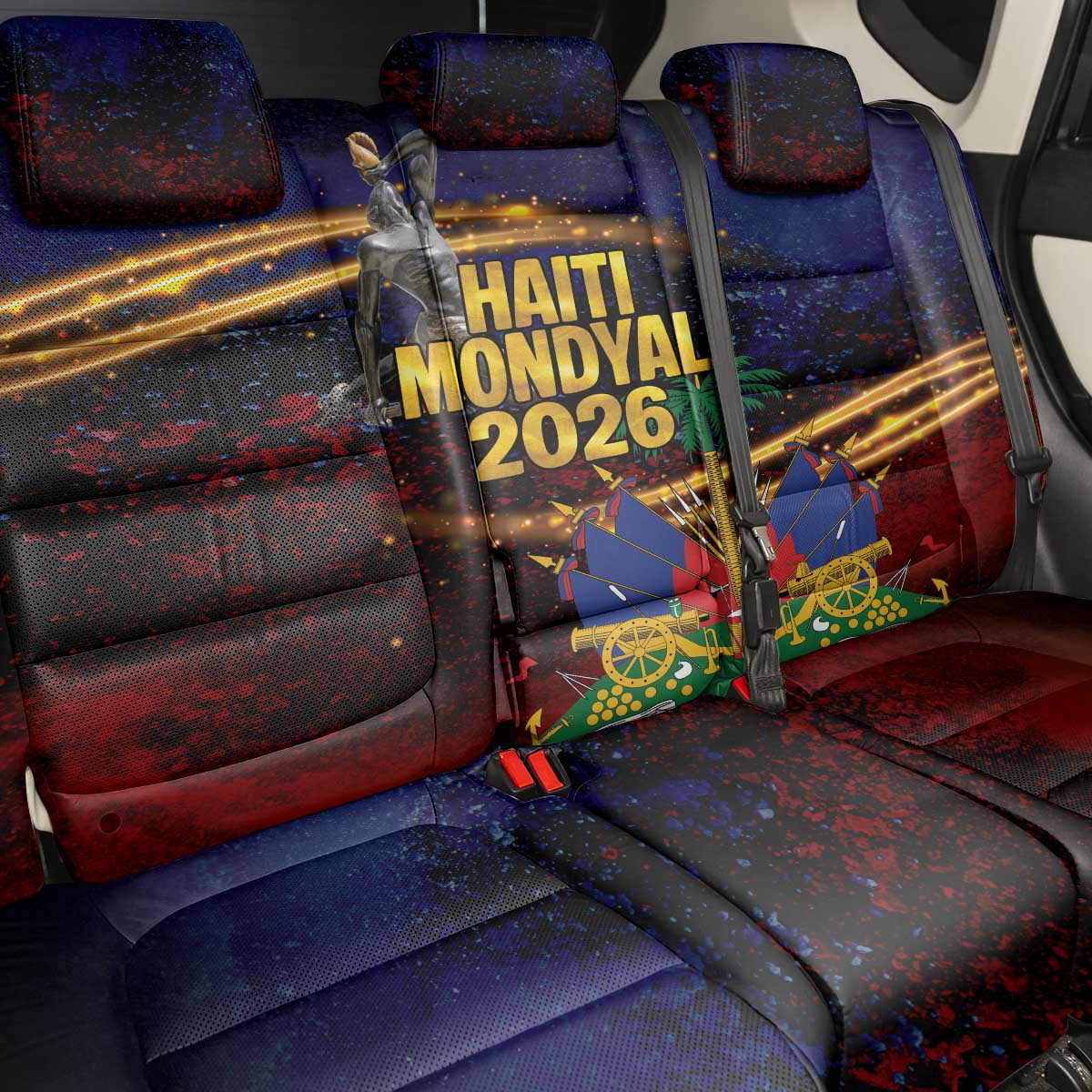 Haiti Mondyal 2026 Back Car Seat Cover Proud to Be Haitian