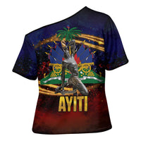 Haiti Mondyal 2026 Cross Shoulder Shirt Proud to Be Haitian