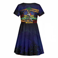 Haiti Mondyal 2026 Kid Short Sleeve Dress Proud to Be Haitian