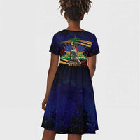 Haiti Mondyal 2026 Kid Short Sleeve Dress Proud to Be Haitian