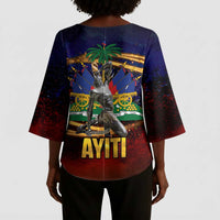 Haiti Mondyal 2026 Kimono Sleeve Blouse Proud to Be Haitian