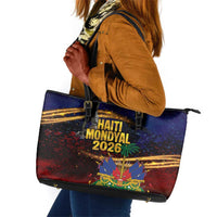 Haiti Mondyal 2026 Leather Tote Bag Proud to Be Haitian